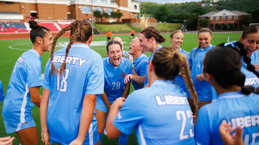 Women's Soccer Pre-Game Hype up before a game at Osborne Stadium