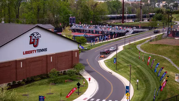 Women's Tennis Shot of Liberty Tennis Complex for ITA Regional Preview