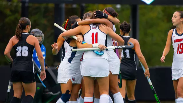 Field Hockey Recap Photo Team Celebration at Providence Oct. 16, 2026