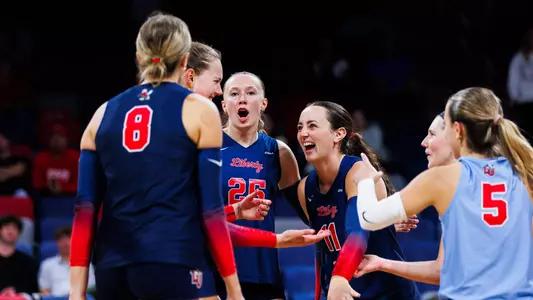 Volleyball Celebration Huddle at Jacksonville State 2026