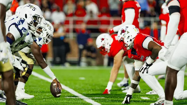 Football - Liberty vs. FIU line of scrimmage photo for game day central (2026) - Liberty University Football plays Florida International University at Williams Stadium on October 8th, 2024. (Photo by Ryan Anderson)