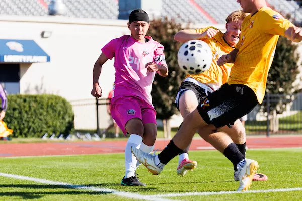 Liberty University Men’s Soccer Plays VMI at Osborne Stadium on October 30, 2026. (Photo by Ethan Smith)