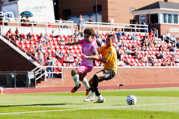 Liberty University Men’s Soccer Plays VMI at Osborne Stadium on October 30, 2026. (Photo by Ethan Smith)