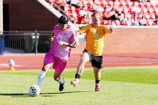 Liberty University Men’s Soccer Plays VMI at Osborne Stadium on October 30, 2026. (Photo by Ethan Smith)