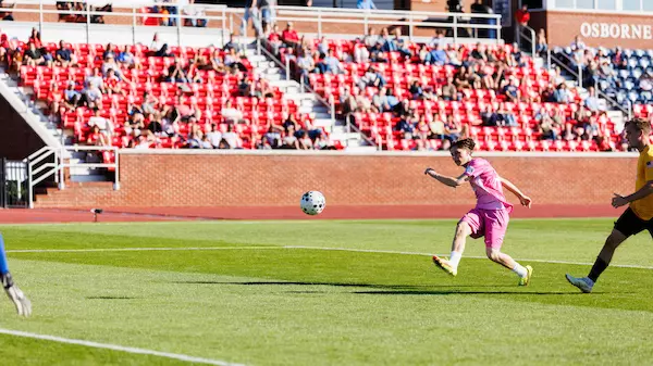 Liberty University Men’s Soccer Plays VMI at Osborne Stadium on October 30, 2026. (Photo by Ethan Smith)