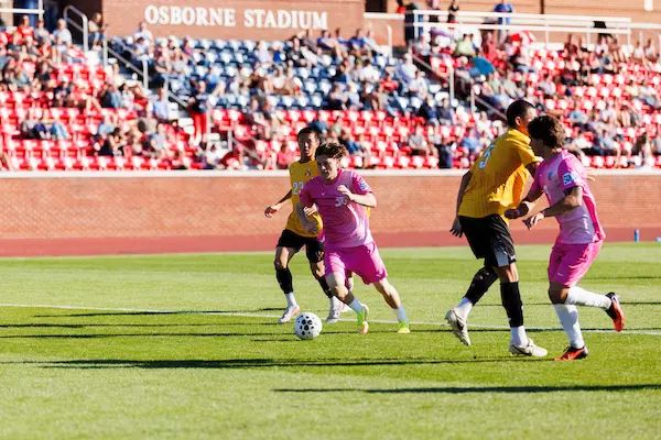 Liberty University Men’s Soccer Plays VMI at Osborne Stadium on October 30, 2026. (Photo by Ethan Smith)