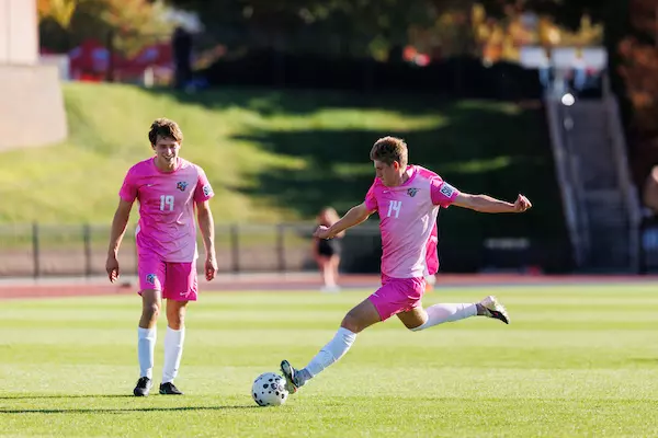 Liberty University Men’s Soccer Plays VMI at Osborne Stadium on October 30, 2026. (Photo by Ethan Smith)