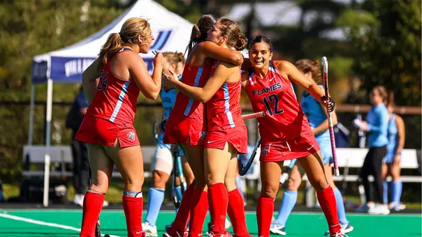 Field Hockey Recap Photo Team Celebration at Villanova Oct. 30, 2026