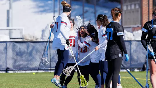 WLAX Celebrates after a goal