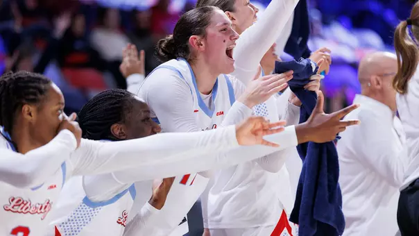 WBB Bench Celebration vs MTSU