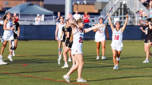 WLAX Rajala Celebrates a goal in the ASUN Championship
