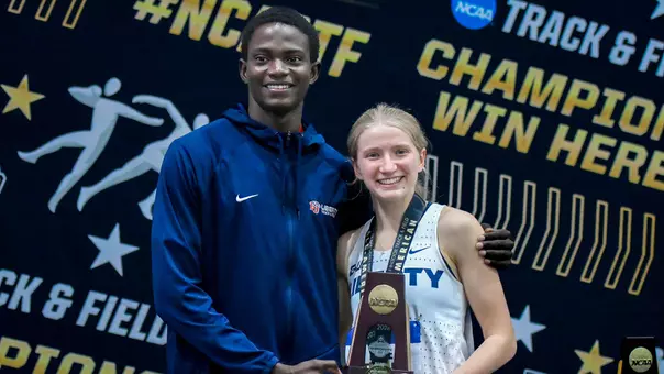 Gilles Ouedraogo and Allie Zealand at 2026 NCAA Indoor