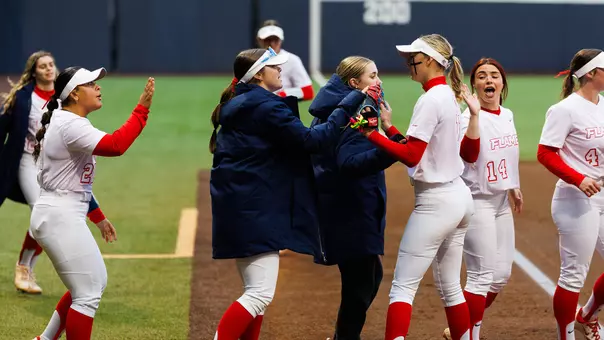 The Liberty University softball team takes on the University of Michigan at Kamphuis Field on on March 03, 2026. (Photo by: Matt Reynolds)
