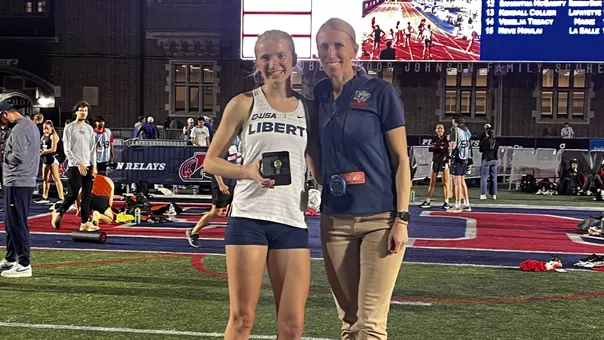 Allie and Heather Zealand After Penn Relays 5K