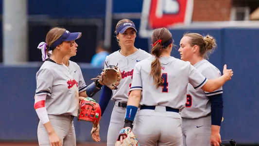 Softball Pitching Huddle for UVA Preview 2026