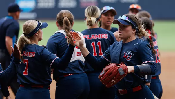 The Liberty University softball team takes on the University of Virginia at Kamphuis Field on April 28, 2026. (Photo by: Matt Reynolds)