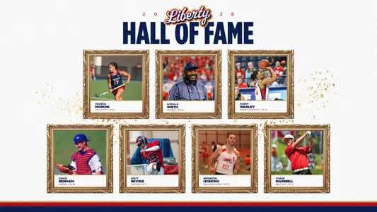 2026 Liberty Athletics Hall of Fame Class Announcement graphic