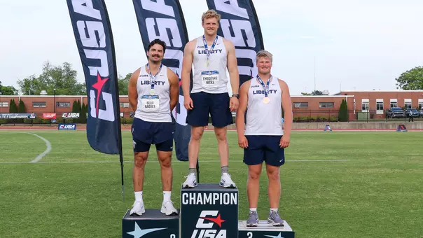 2026 CUSA Men's Discus Podium Sweep