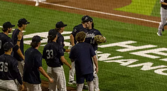 Baseball - Flames going into Dugout