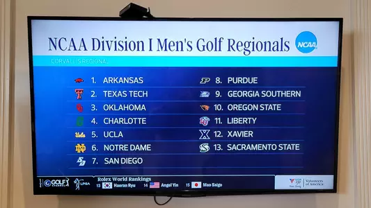 Men's Golf - 2026 NCAA Corvallis Regional Field listing