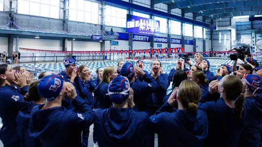 Swim & Dive takes on Campbell University at the Liberty University Natatorium on January 23, 2026. (Photo by KJ Jugar)