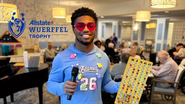 Liberty football player Jaylin Belford has been named to the 2026 Allstate Wuerffel Trophy Watch List