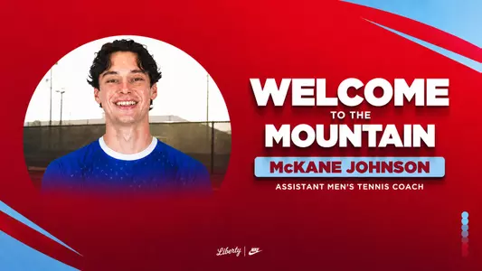 Men's Tennis McKane Johnson Assistant Coach announcement Graphic