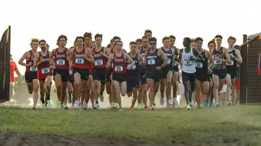 Runners start the Liberty Challenge cross country meet on Sept. 1, 2022 in Lynchburg, Virginia.