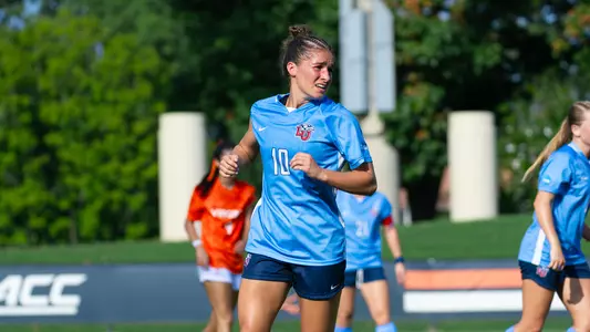 Women's Soccer Haley Noblit during a play in a game at No. 11 Virginia