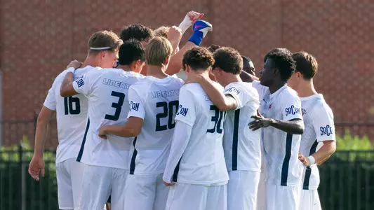 Men's Soccer Pregame Player Huddle vs Radford 8-12-26