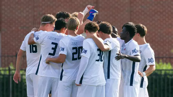 Men's Soccer Pregame Player Huddle vs Radford 8-12-26