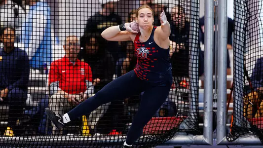 Bethany Tate throws the shot put at the 2026 Brant Tolsma Elite Invitational