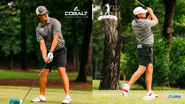 Men's Golf - 2026 Cobalt Golf All-America Scholars Team Graphic (featuring men's golfer Ike Joy and Michael Lugiano)