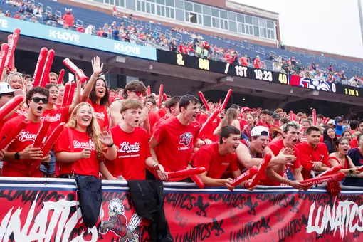 Liberty Football Student section photographed at Williams Stadium September 12, 2026. (Photo by: Camden Desmarais)