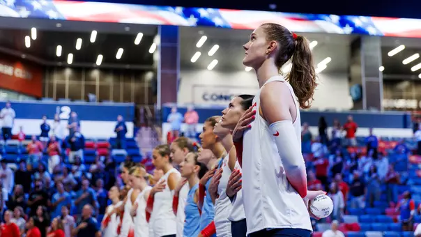 Volleyball Laney Daniell During National Anthem 2026