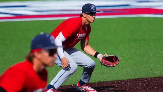 Baseball - Landon Scilley awaits for pitch during fall practice
