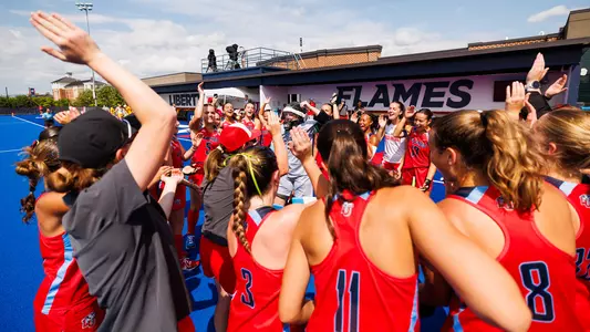 Field Hockey Team Huddle Preview Photo at Connecticut Sept. 23, 2026