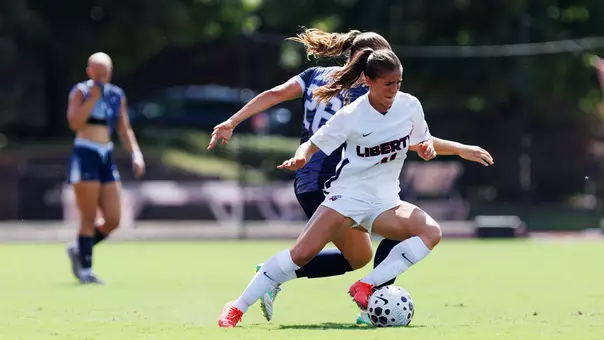Women's Soccer Haley Noblit fights through a play against Old Dominion