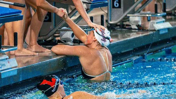Swimming & Diving Sadie Heunefeld Relay for Virginia Tech Preview