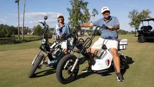 Men's Golf - Austin Krahn Celebrating Victory at the 2026 Bryan Bros Collegiate