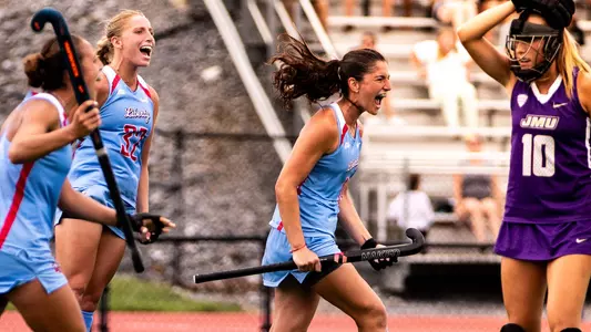 Field Hockey Recap Photo Josefina Tomasi Game-Winning Goal at James Madison Sept. 6, 2026
