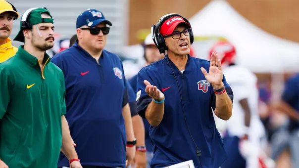 Football - Head Football Coach James Chadwell vs. James Madison (09-05-26) - the Liberty University football team takes on James Madison University in the Battle of the Blue Ridge at Bridgeforth Stadium on September 5, 2026 (Photo by Travis Clayton)