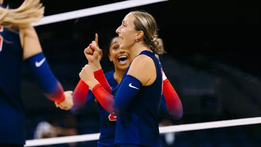 Volleyball Jenna Otts Celebration at Radford 2026