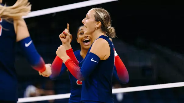 Volleyball Jenna Otts Celebration at Radford 2026