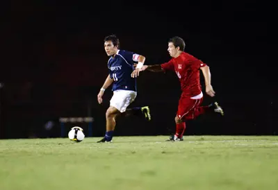 Mens soccer plays Radford on September 19, 2009. (Photo by Joel Coleman)