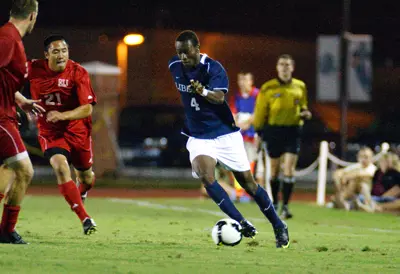 Mens soccer plays Radford on September 19, 2009. (Photo by Joel Coleman)