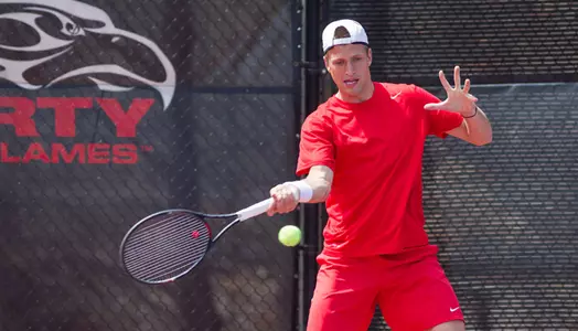 Men's Tennis vs. Coastal Carolina on April 7, 2013. (Photo by Cali Lowdermilk)