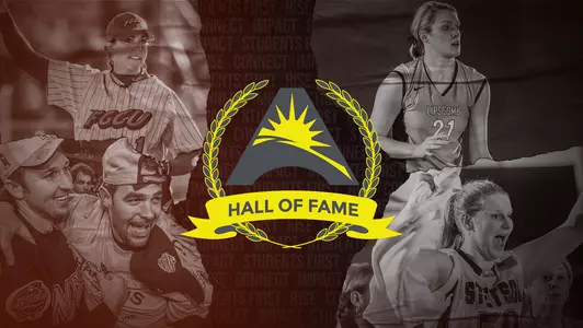 ASUN Hall of Fame broadcast announcement graphic