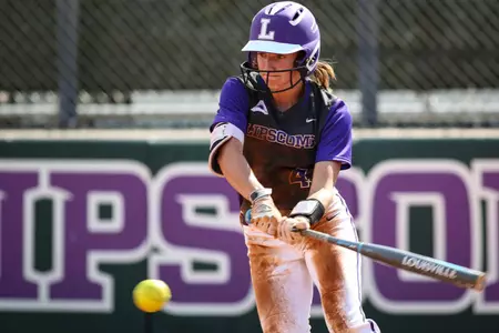 Softball player bunting