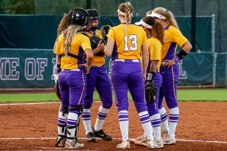 Softball starts off Purple & Gold Challenge with comeback win Image